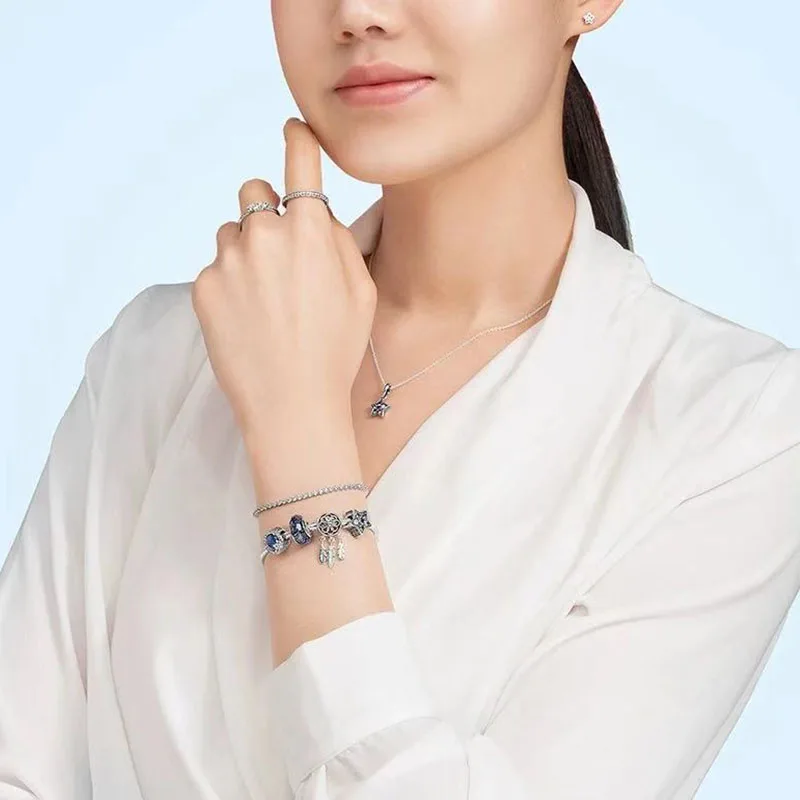 Бусины-шармы из серебра 925 пробы с синим ночным небом | Украшения и аксессуары