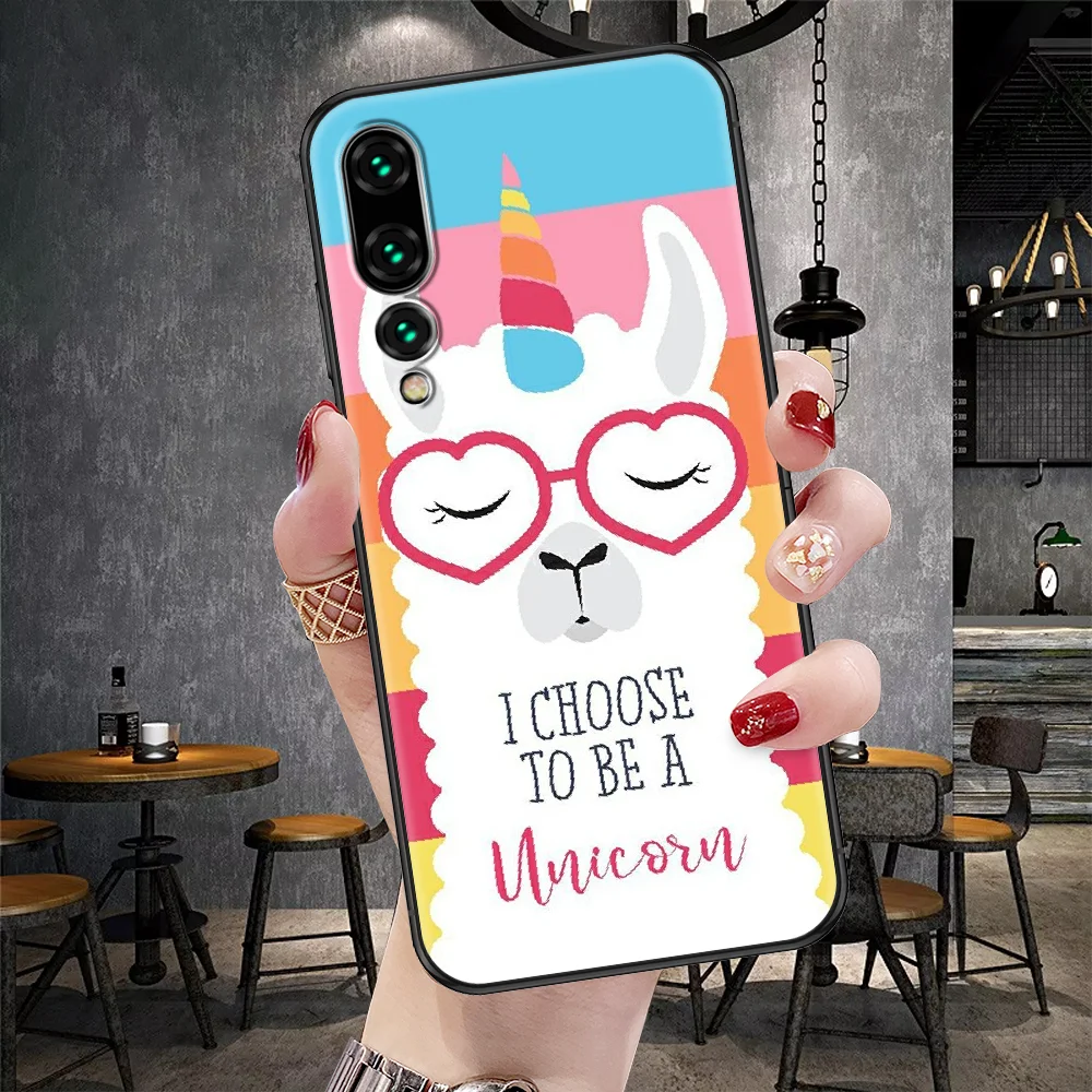 Чехол-бампер с ламой и альпаками для Huawei P Mate P10 P20 P30 P40 10 20 Smart Z Pro Lite | Мобильные