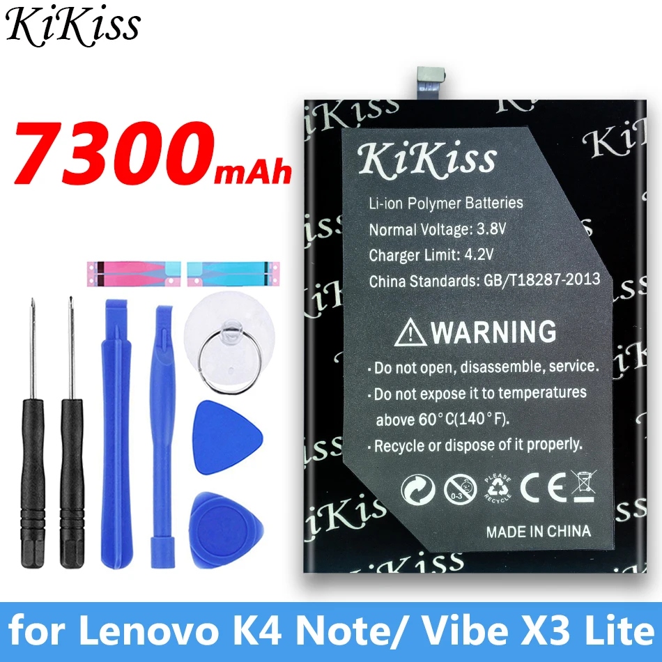 7300 мАч 100% оригинальный аккумулятор kikiss BL256 для сотового телефона Lenovo Lemon K4 Note K4note