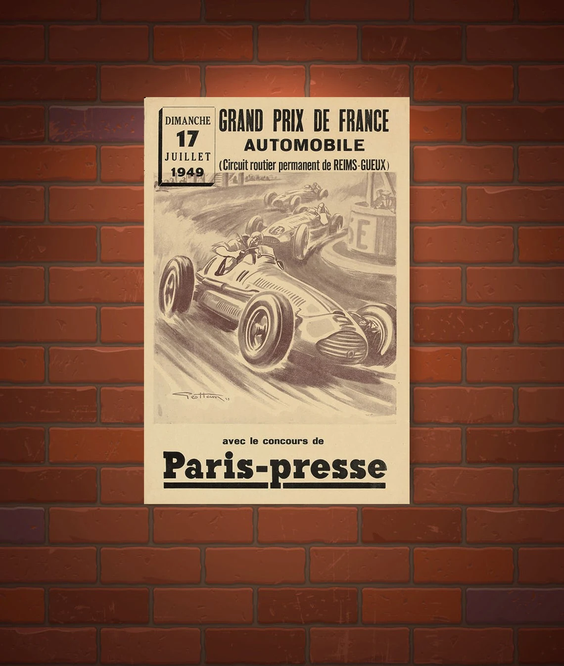 F1 формула большой трек издание ретро гоночный плакат винтажное украшение