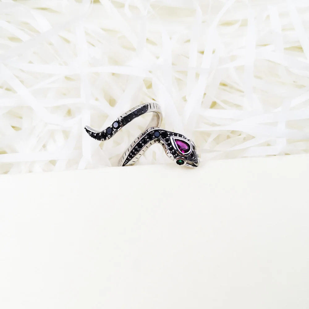 Кольцо, вдохновленное змеей, 925 стерлинговое серебро, 2021 новая изысканная ювелирная европейского стиля винтажная бижутерия символ соблазнения подарок для женщин.