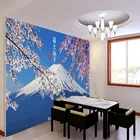 3D фотообои с изображением японской кухни, суши, ресторана Izakaya, промышленный декор, 3D обои, японская Гора Фудзи