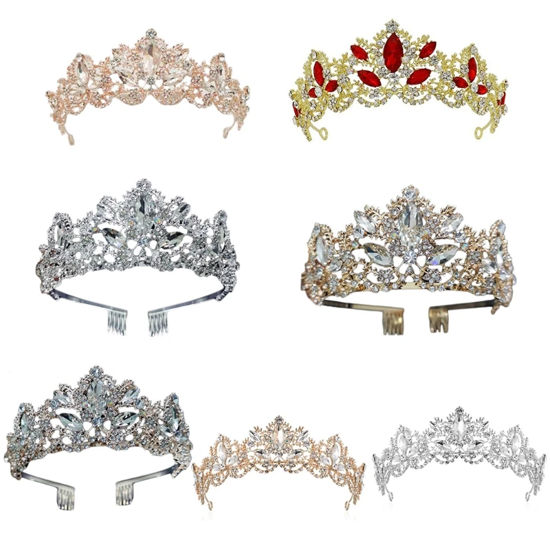 

Bridal Wedding Tiara Crown Luxurious Faux Crystal Rhinestone Costume Party Hair Accessories Birthday Prom Headpiece
