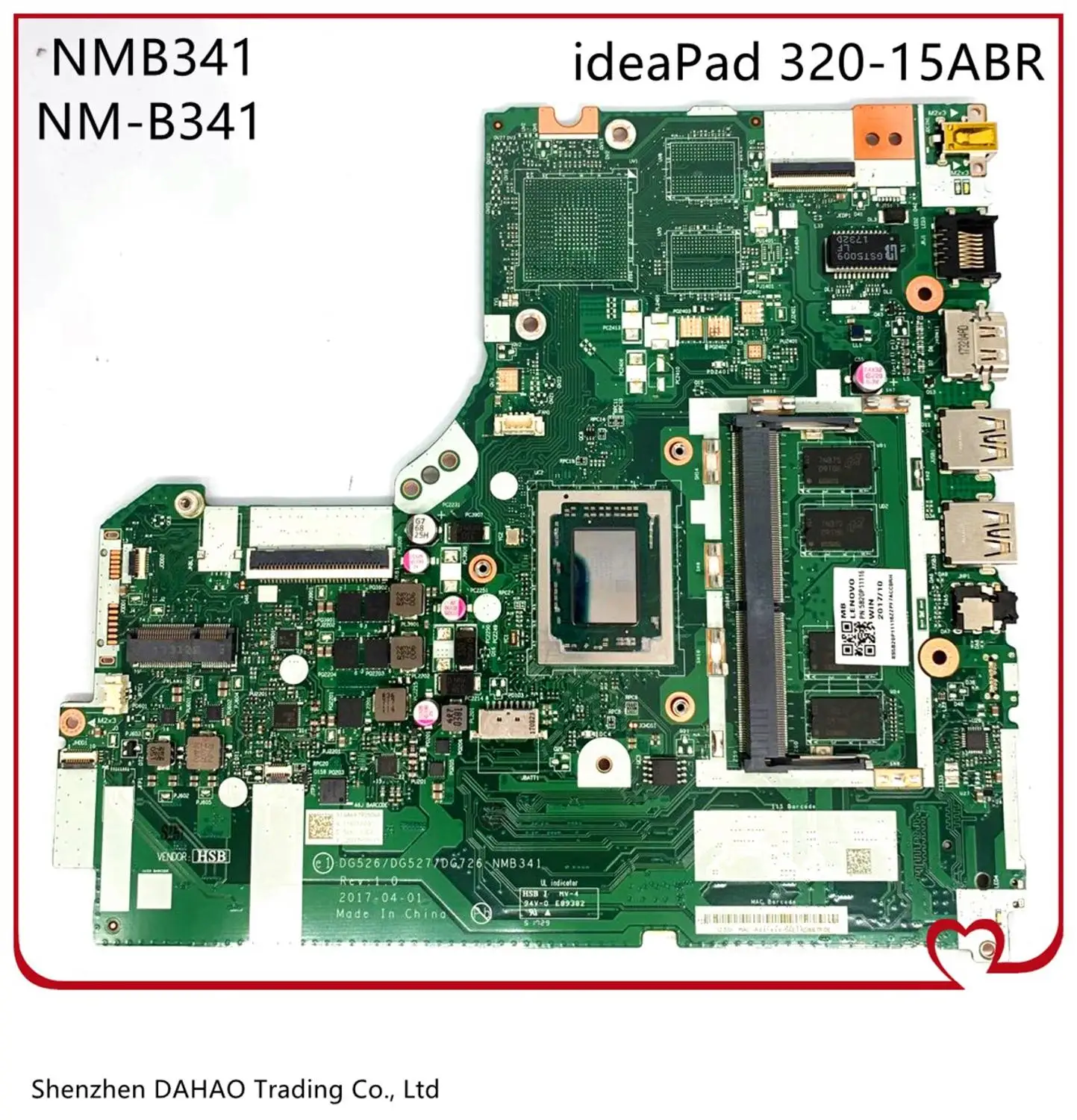 DG526 DG527 DG726 NMB341 NM B341 для Lenovo Ideapad 320 15ABR материнская плата портативного компьютера с