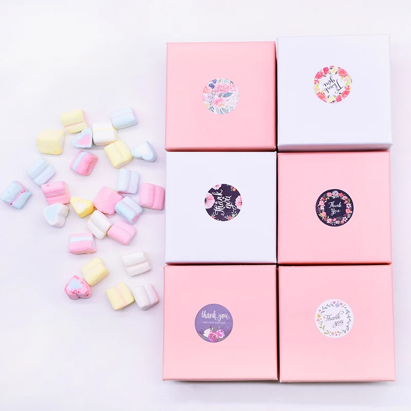 Свадебные наклейки Подарочная коробка 500 шт. круглых этикеток из крафт бумаги