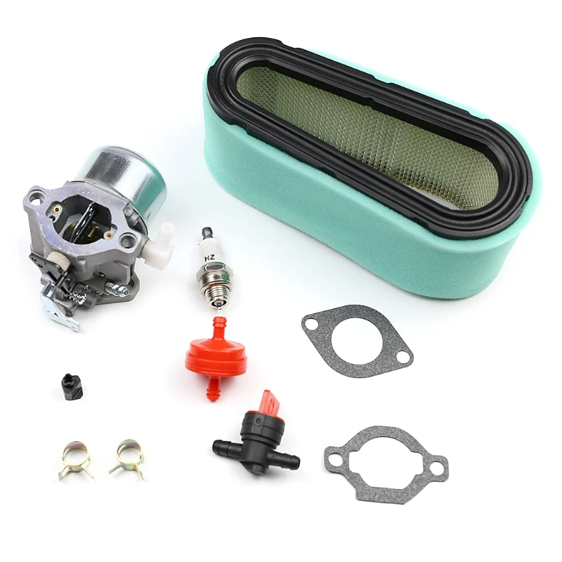 

Carburetor with Air Filter Spark Plug Gaskets Kit for 699831 Lawn Mower Engines M17E