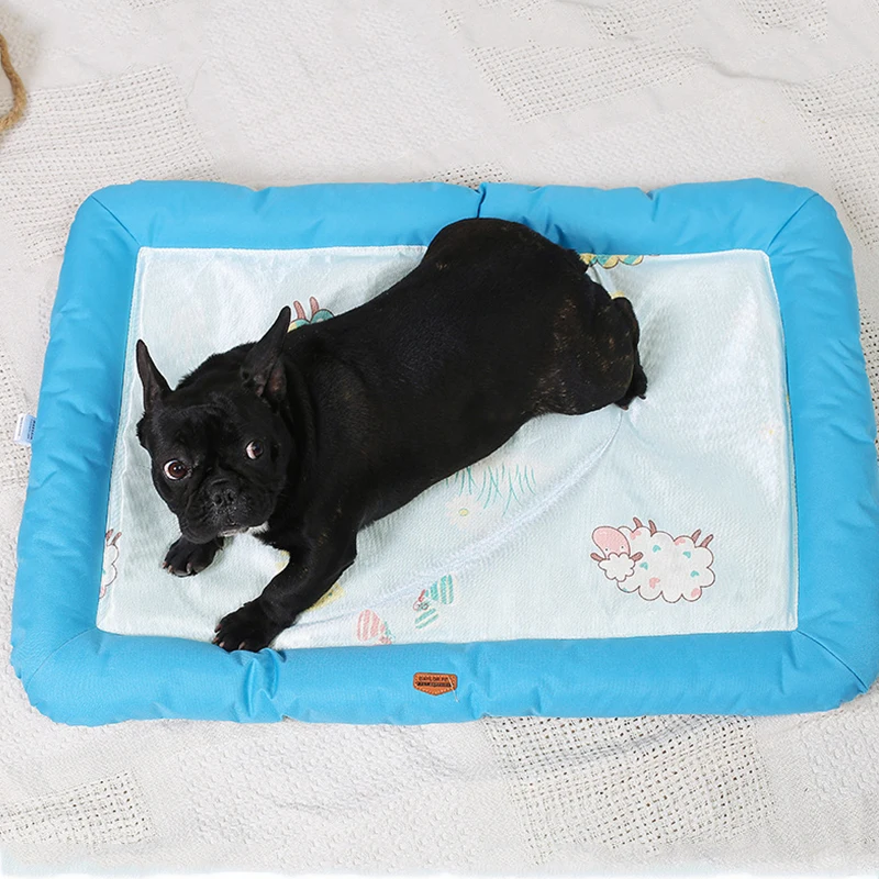 

Dog Bed Soft Dog Mat Cooling Summer Pad Mat For Pet Blanket Sofa Breathable Dog Bed Summer Dogs Pet Supplies Cool Dog Bed
