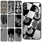 Для Redmi Note 10 9 9S 9T 8 8T 7 6 5 5A 4 Pro Max 4G фотоблестящая черно-белая шахматная доска чехол для мобильного телефона чехлы