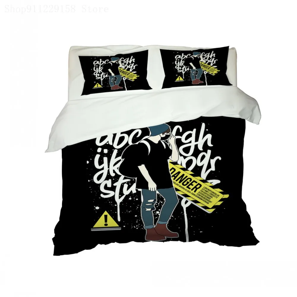 

200*200 Size Duvet cover3D Printing Fashion Brand Characters Black Bedding Quilt Cover Super Comfortable Bed Cover Cover