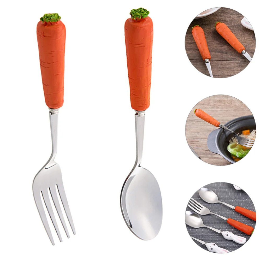 

Child Fork with Spoon Stainless Steel Child Dinnerware Child Tableware for Home