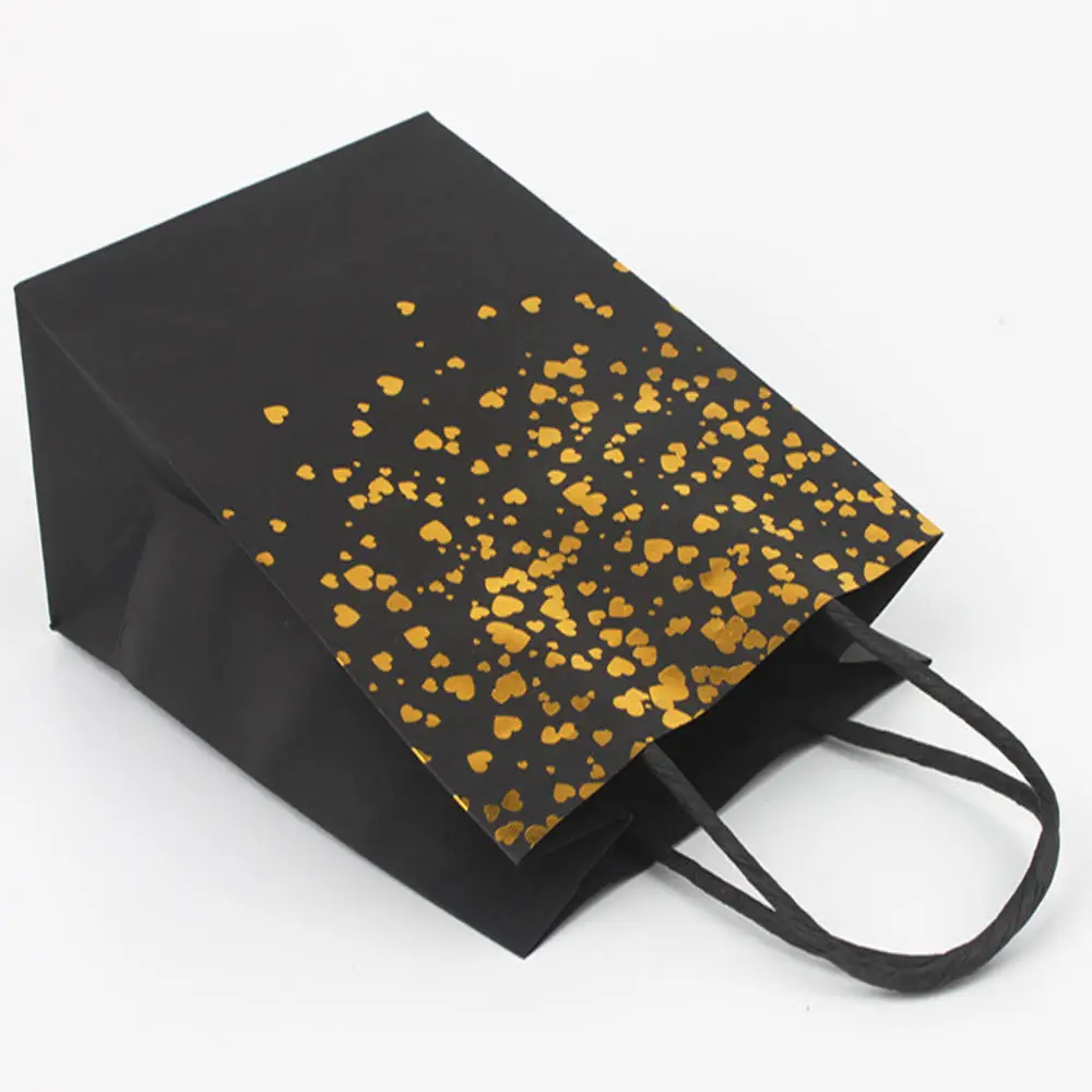 

12PCS Bronzing Gift Bags Boxes Festival Party Gift Packaging Kraft Paper Bag New Clothes Shoes Present Wrapping Tote Case Items