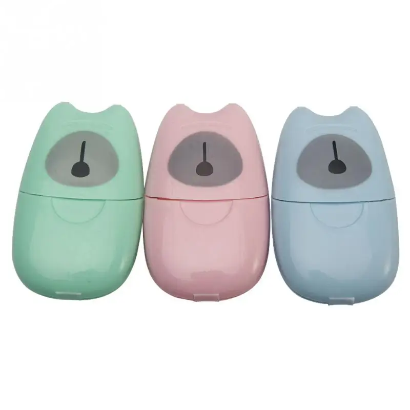 50 шт./кор. одноразовые Портативный мыло в коробке бумаги для мытья рук на открытом