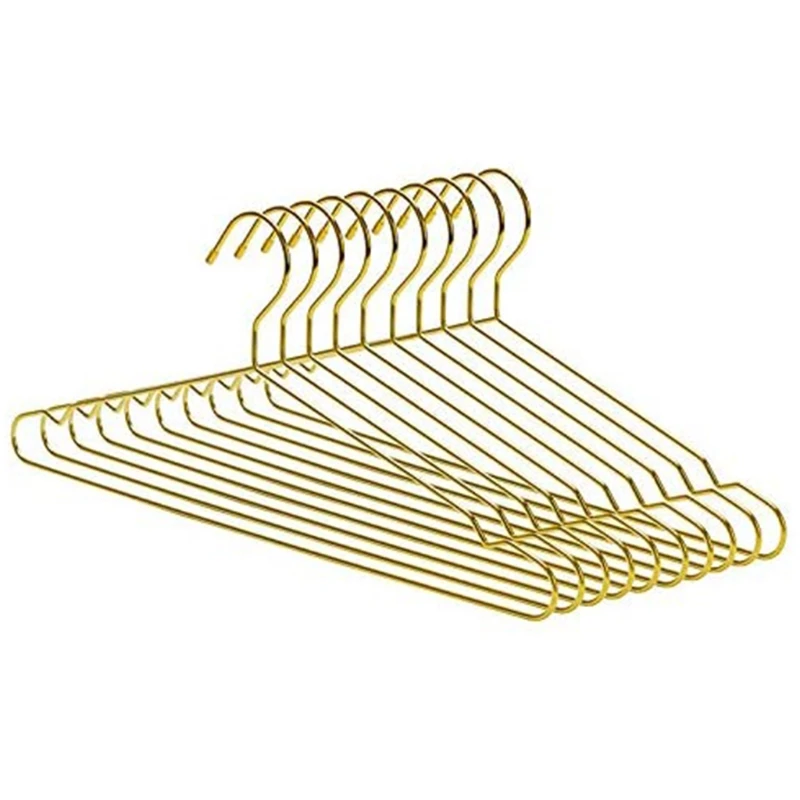 

10 Pcs Heavy Duty Metal Hangers with Notches Clothes Coat Suit Shirt Organizer Space Saving Wardrobe Clothing Rack