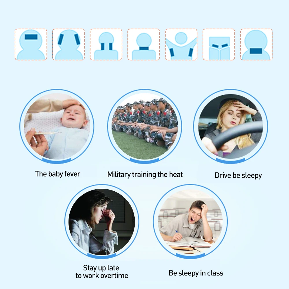 

3/5/10/15pcs Medical Fever Down Plaster Gel Cooling Patch Migraine Headache Pad Lower Temperature Ice Polymer Hydrogel