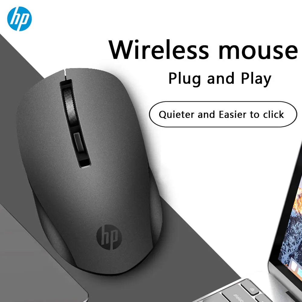Hp Бесшумная беспроводная мышь 1600 точек/дюйм эргономичная 2,4G Mause USB оптическая портативная мини беспроводная мышь для ПК компьютера ноутбука мыши