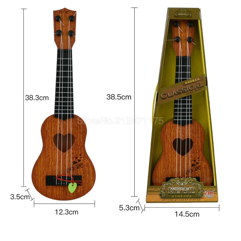 

21 Inch Ukulele Soprano Beginner Guitar Mahogany Neck Delicate Tuning Peg 4 Strings Wood Mini Classical Toy Musical Instruments