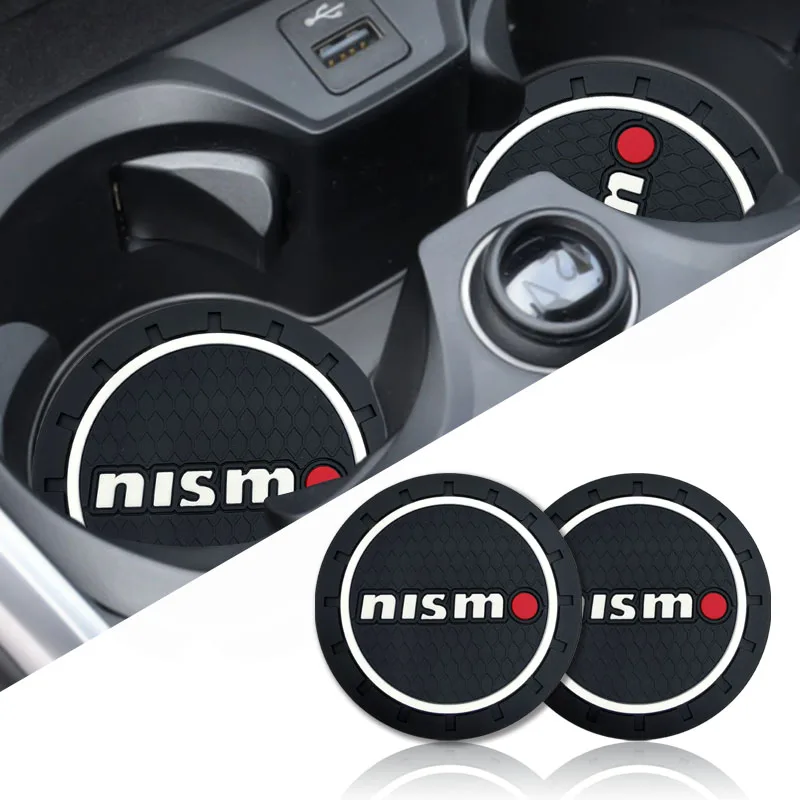 

Car Cup Coaster Anti-slip Pad Cup Holder Built-in Mat Bottle Pad for Nismo Nissan Qashqai Juke X-trail Tiida Teana Decoration
