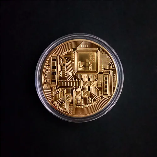 Позолоченные физические биткоины Бит монета BTC с Чехол подарок физический Металл