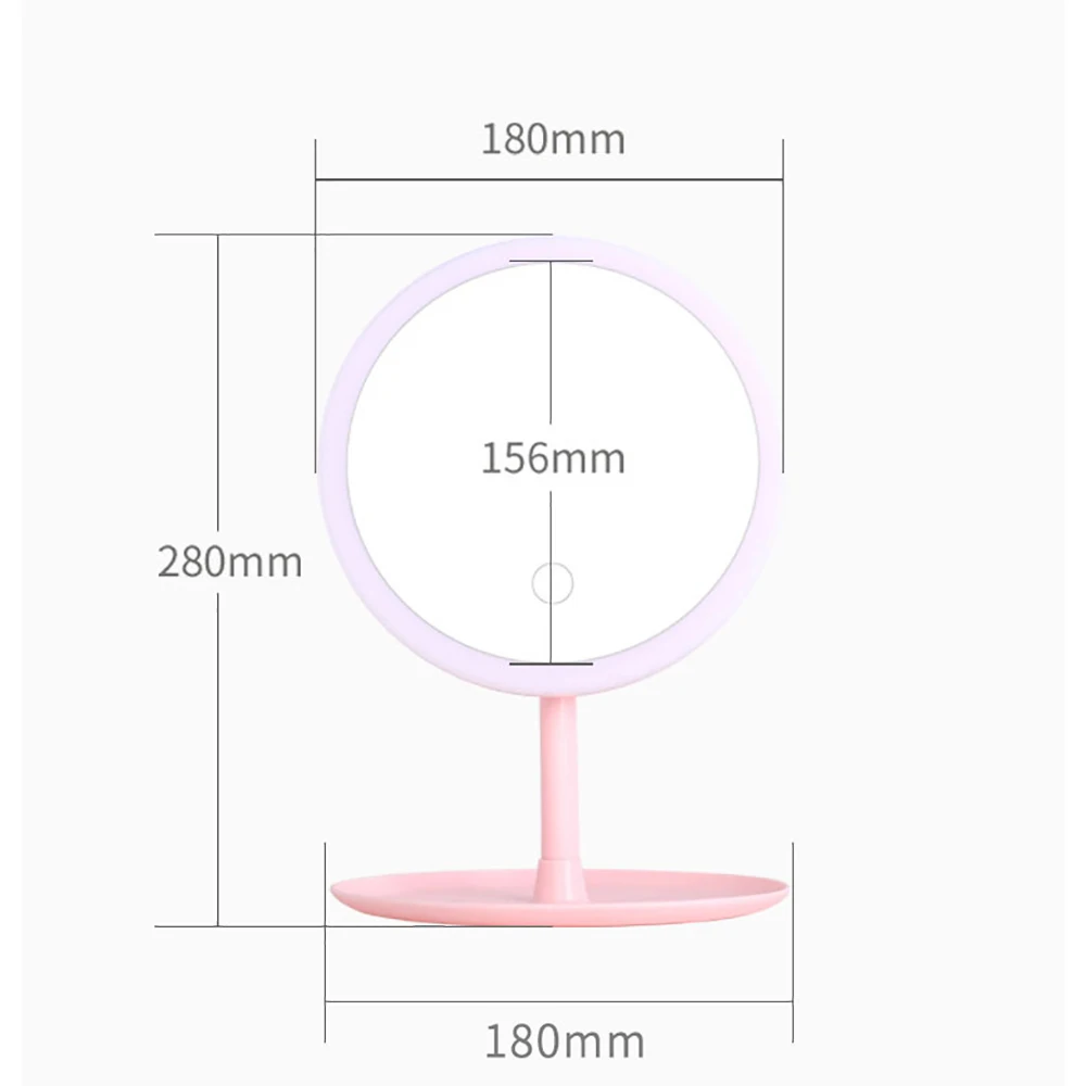 

USB Charging Makeup Mirror Natural Light Makeup Mirror Stand Touch Light Change Desktop Makeup Tools Live Selfie Light Lamp
