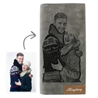 custom picture carving wallet mens long fashion multi card position wallet custom photo lettering engraved picture wallet gift