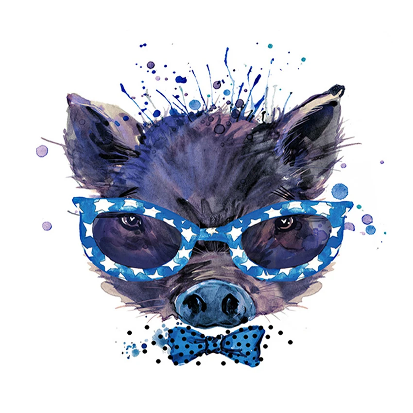 Алмазная 5D картина для рукоделия мультяшное животное круглая акриловая живопись