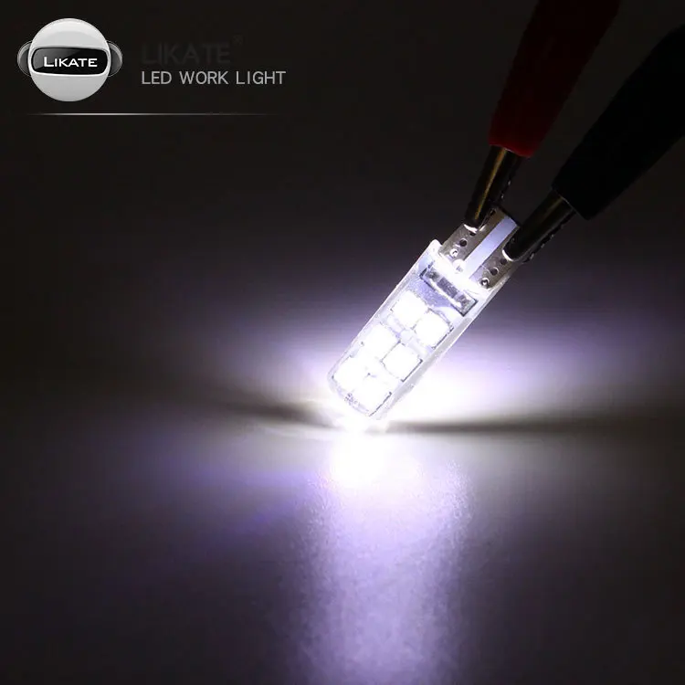 

LKT Automobile LED Lamp T10 2835 12smd Silicone Highlight Led License Plate Lamp Width Lamp Door Lamp Reading Lamp