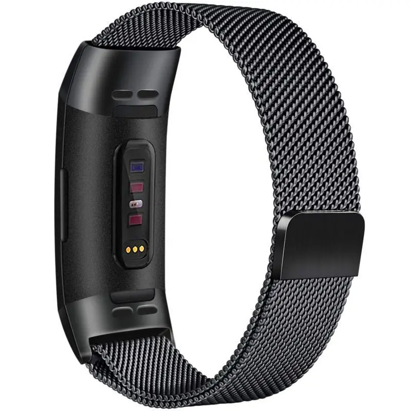 Новый ремешок из нержавеющей стали для Fitbit Charge3 часы браслет умных часов Замена