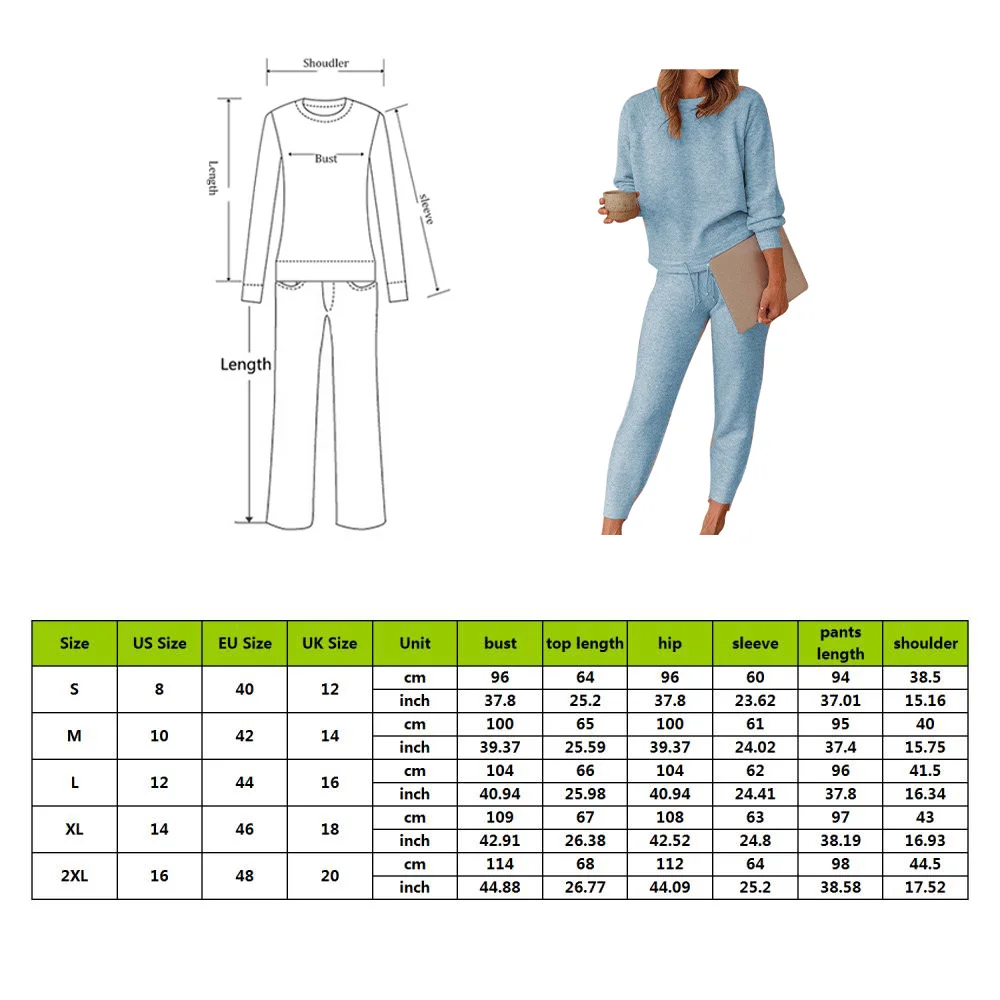 

Women's Two Pieces Set Fashion Long Sleeve O Neck Loose Sweatshirts Casual Lace Up Sweatpants Streetwear Ladies Tracksuit