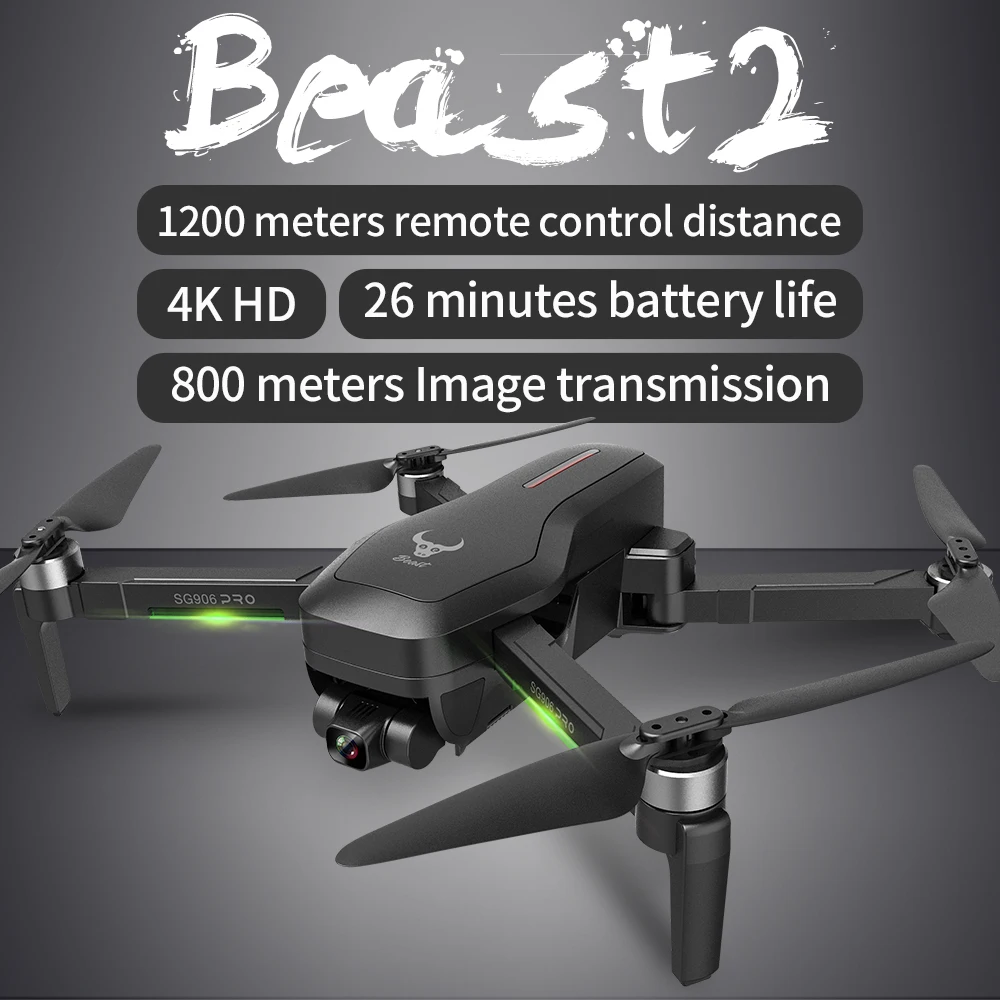 ZLRC зверь SG906 Pro 2 бесщеточным Мотором с 3 осевому гидростабилизатору GPS 5G WI FI FPV