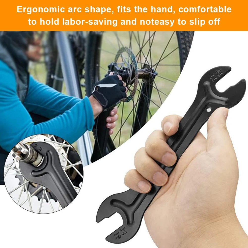 

2PCS Bicycle Repair Tool Carbon Steel Portable Bike Head Open End Axle Hub Cone Wrench Bicycle Repair Spanner Cycling Accesories