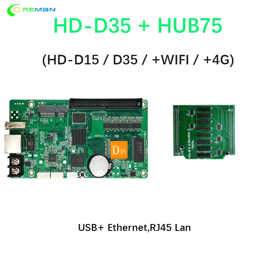 Лучшая цена Huidu HD-D35 с HUB75 D15 такси на крышу автобуса полноцветный rgb светодиодный