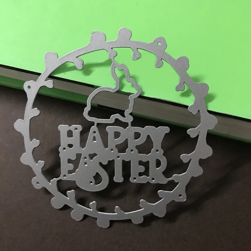 

Happy Easter Rabbit Metal Cutting Dies DIY Scrapbooking Album Paper Craft Gifts 95AA