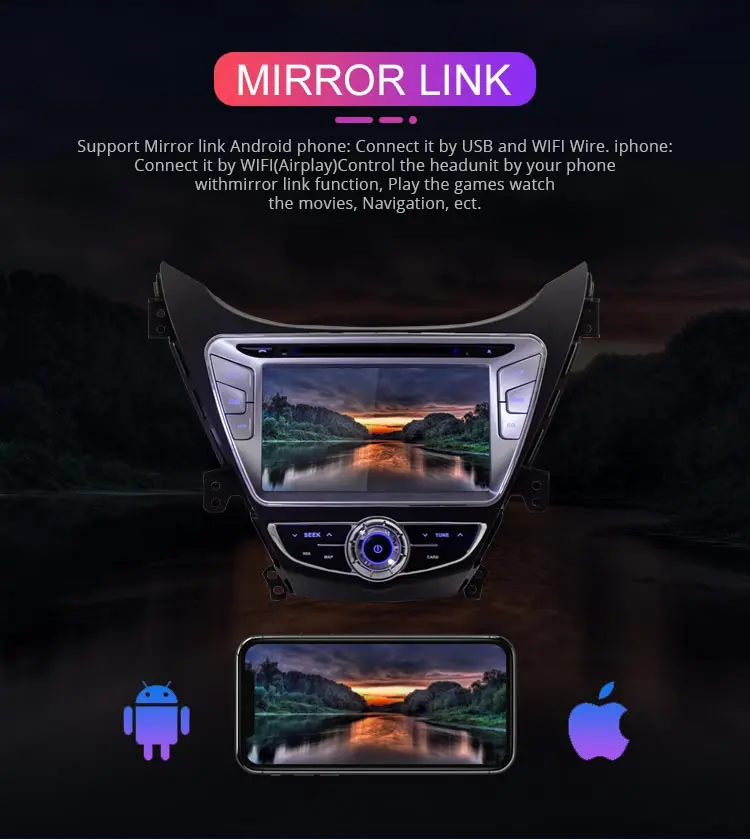 Besina Android 9,0 автомобильный dvd-плеер для HYUNDAI ELANTRA/i35/AVANTE 2010 2011 2012 2013 gps стерео Мультимедиа 2 Din Автомобильный Радио wifi