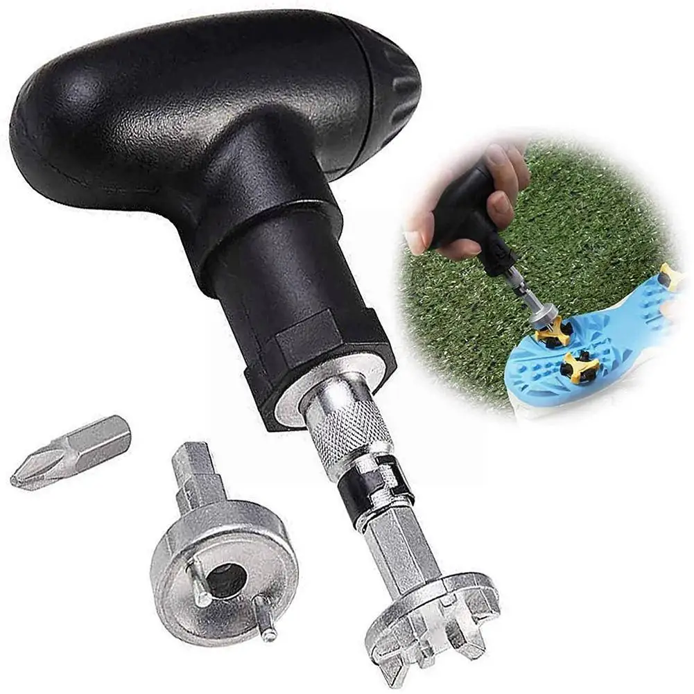 

1pcs Golf Shoe Nailer Golf Spike Ratchet Handle Wrench Adjustable Club Shoe Switch With Tool On/off Practical Cleats F8q1