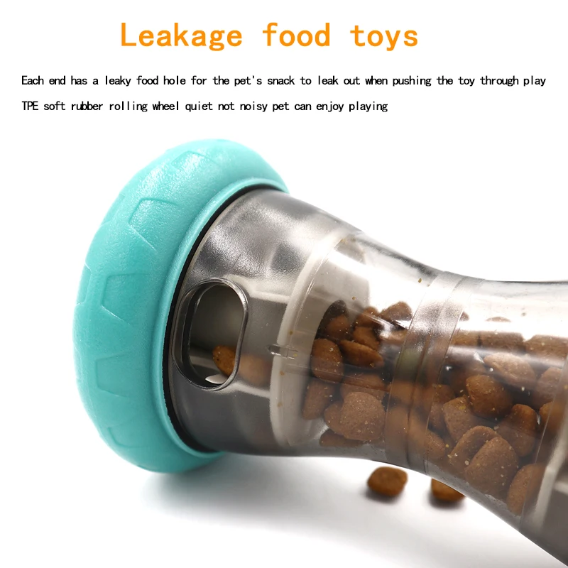 

Interactive Dog and Cat Toys IQ Dumbbell Toys Smart Pet Toys Food Ball Food Dispenser Cat Play Training Ball Pet Supplies