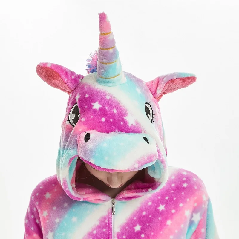 кигуруми детские пижамы для мальчиков девочек Onesies фланелевые животные единорог