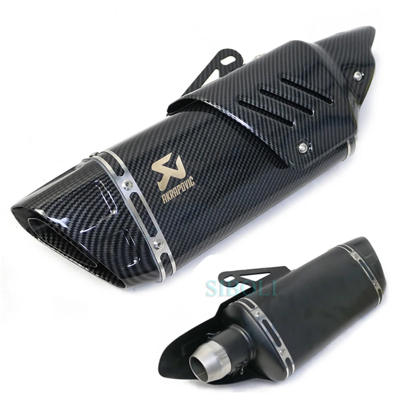 36-51 мм Универсальный Akrapovic мото rcycle выхлопная труба глушитель поддельная копия углеродного волокна escapamento moto escape silenciador moto