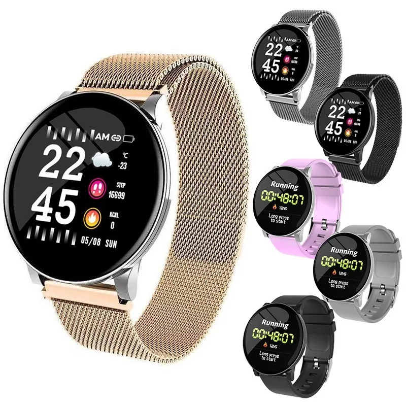 Умные часы для мужчин и женщин с сенсорным экраном кровяное давление сердечный ритм женские