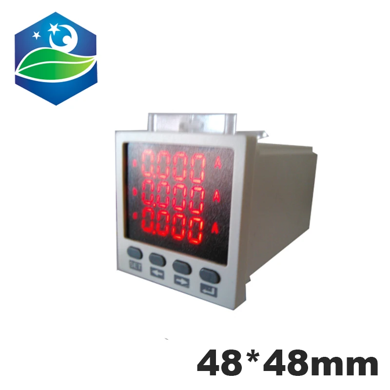Трехфазный цифровой амперметр светодиодный измеритель тока 48*48 амперметр|led lcd