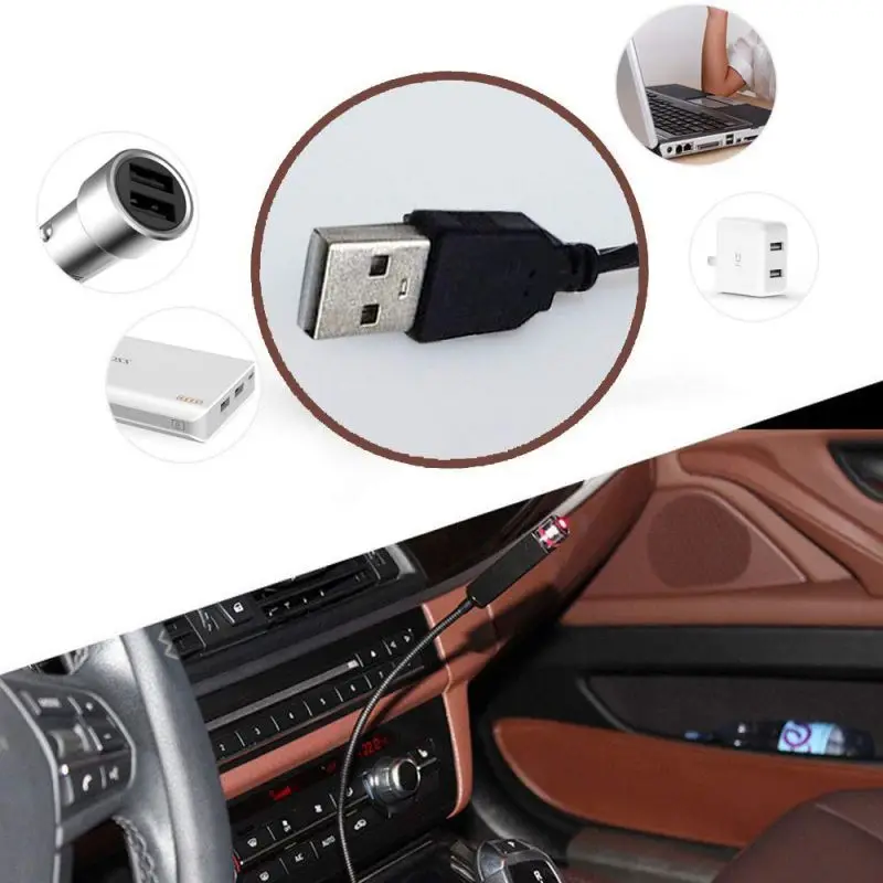 Мини-usb светодиодный светильник на крышу автомобиля ночник светильник-проектор
