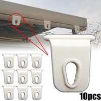 10pcs white awning hook easy to install shoes cap hanger organizer rack hook for rv caravan camper outdoor travel dry clothes