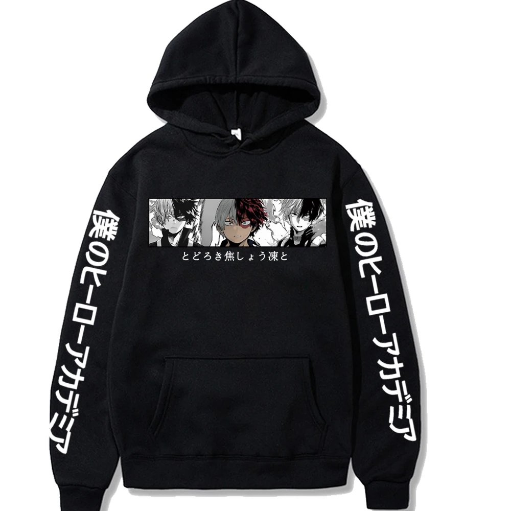

Harajuku My Hero Academia Shoto Todoroki Hoodie Men Casual Hoodies Hip Hop Streetwear Men's Sweatshirt Anime Clothes