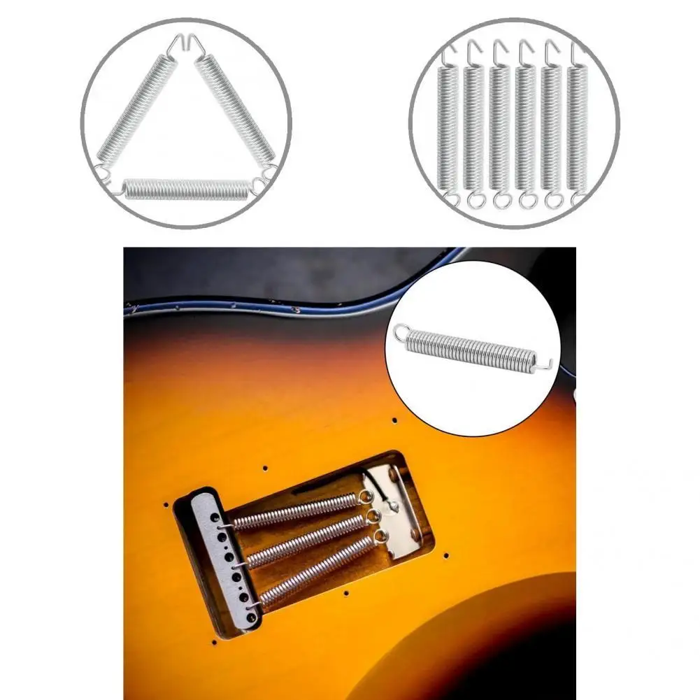

Металлические пружины для электрогитары 6 шт./компл. полезный музыкальный инструмент жёсткая пружина высокой плотности для гитары для музы...