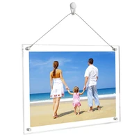 8x10 inch acrylic photo frame transparent crystal table set certificate business license medal frame