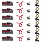 6 шт. новые VER009 USB 3,0 PCI-E VER 009S Экспресс 1X 4x 8x 16x удлинитель pcie Riser карта адаптера SATA 15pin до 6 pin Мощность