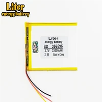 3 line 3 7v 3200mah lithium tablet polymer battery for tablet pc mid pda 356595