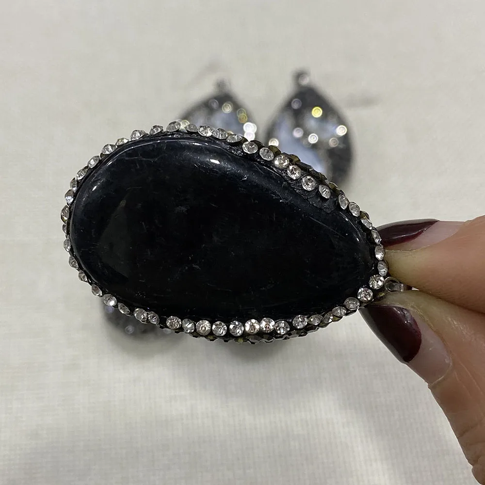 

Fashion Jewelry Irregular Drop Shaped Diamond Pendant DIY Handmade Necklace Earring Bracelet Charm Jewelry Accessories Wholesale