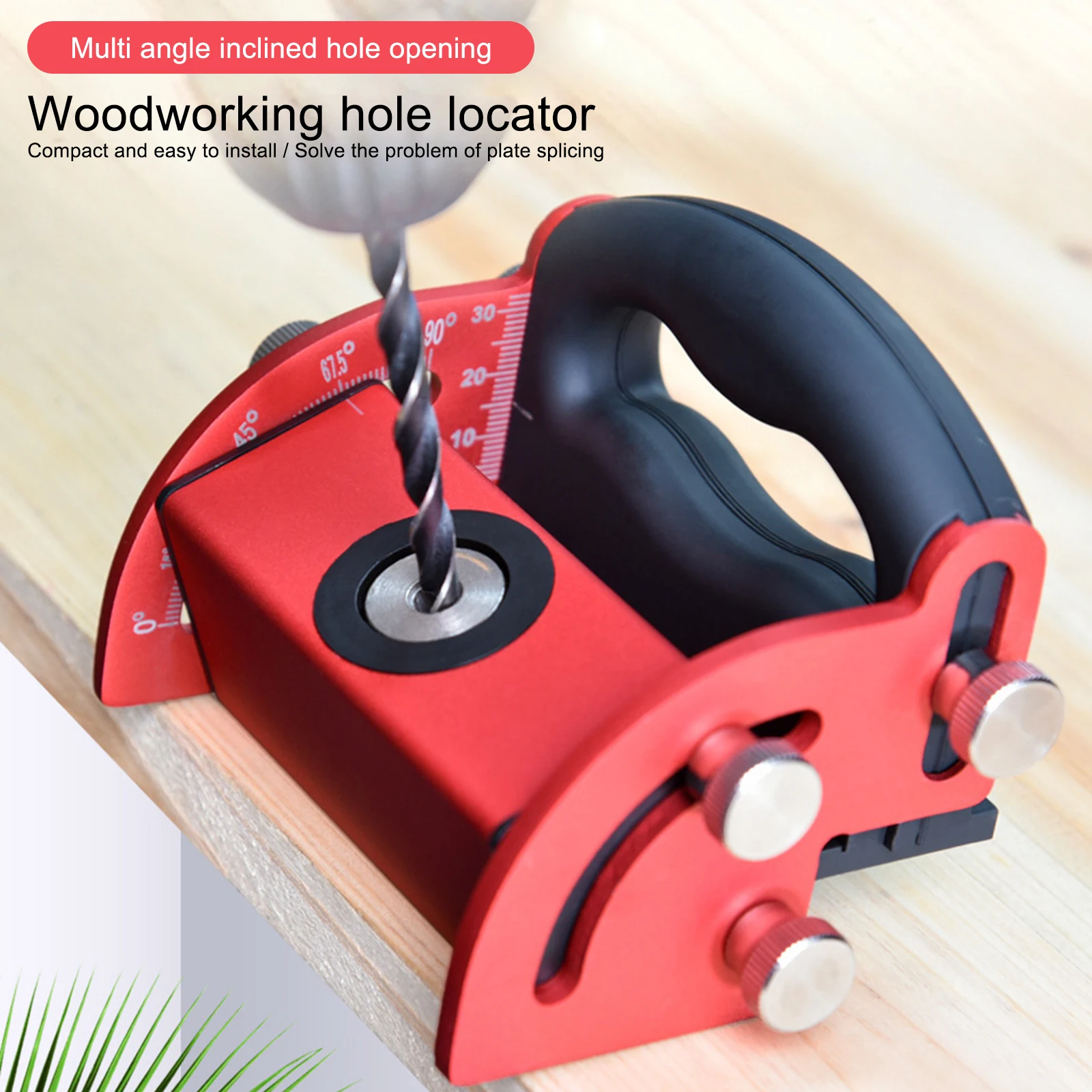 

Aluminum alloy woodworking oblique hole locator, punch locator, wood splicing installation tool, center line scribe