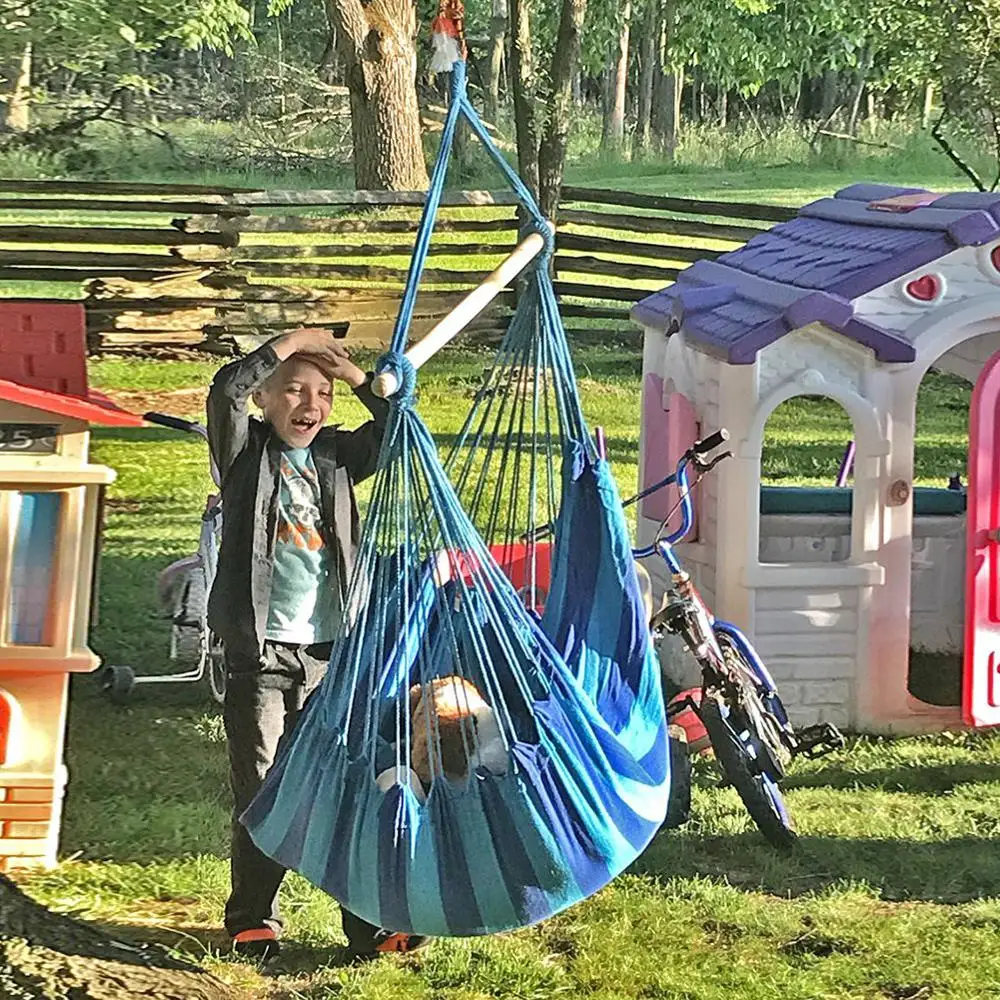 Садовое кресло-качалка для детей детские качели гамак подвесной веревочный стул