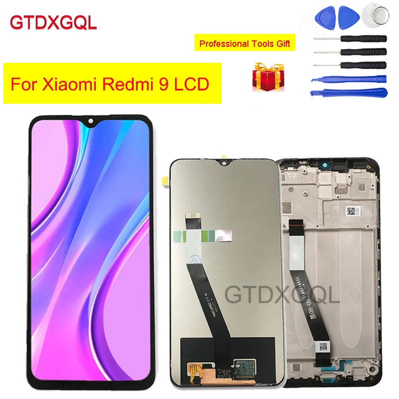 

ЖК-дисплей 6,53 дюйма для Xiaomi Redmi 9, сенсорный экран с дигитайзером в сборе для ЖК-дисплеев Redmi 9 M2004J19G M2004J19C